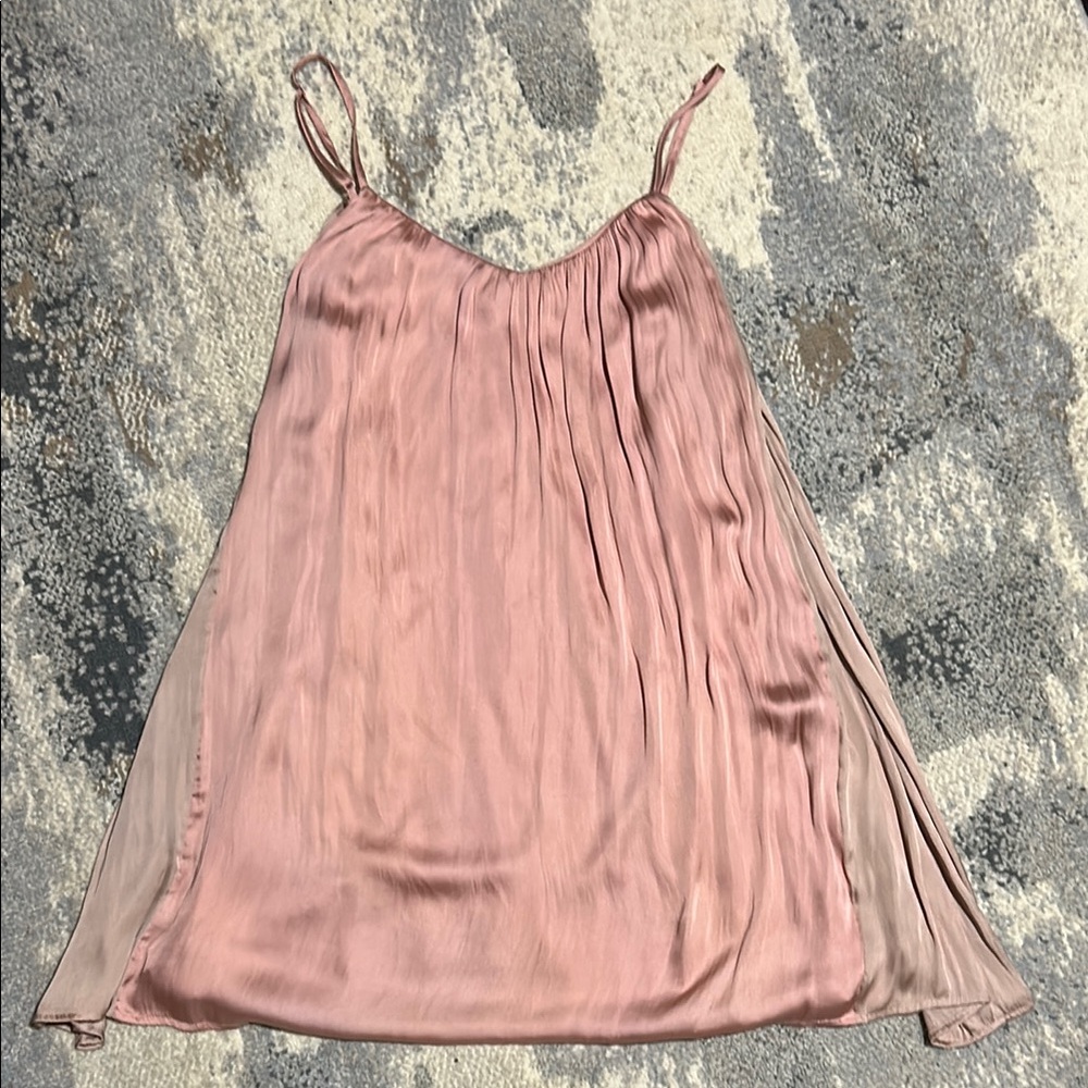 Elegant Pink Satin Slip Dress